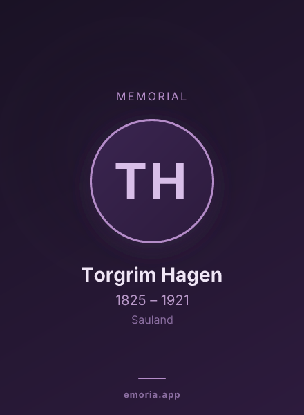 Memorial portrait of Torgrim Hagen