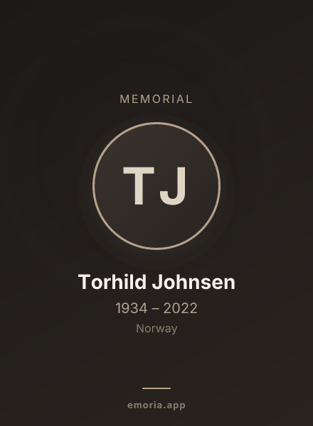 Memorial portrait of Torhild Johnsen