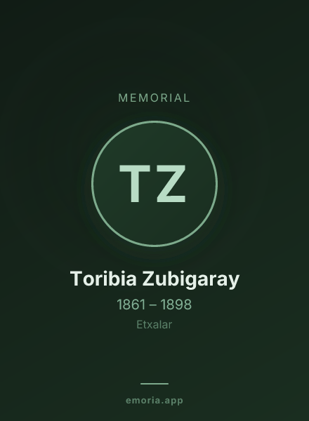 Memorial portrait of Toribia Zubigaray