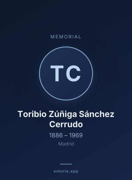 Memorial portrait of Toribio Zúñiga Sánchez Cerrudo