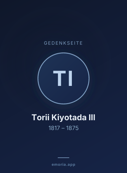Gedenkportrait von Torii Kiyotada III