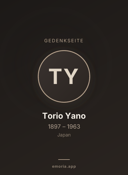 Gedenkportrait von Torio Yano