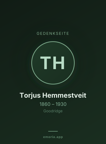 Gedenkportrait von Torjus Hemmestveit