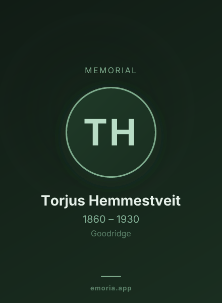 Memorial portrait of Torjus Hemmestveit