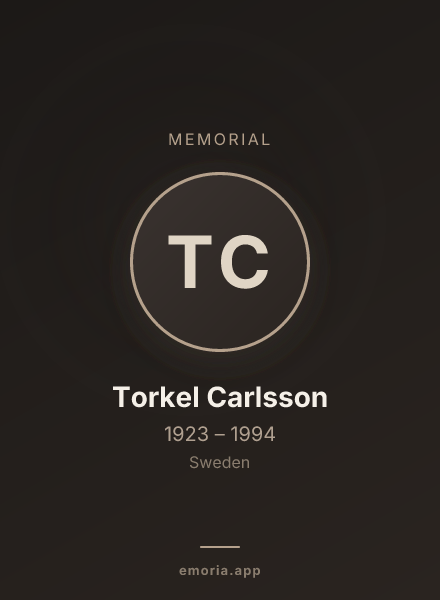 Memorial portrait of Torkel Carlsson