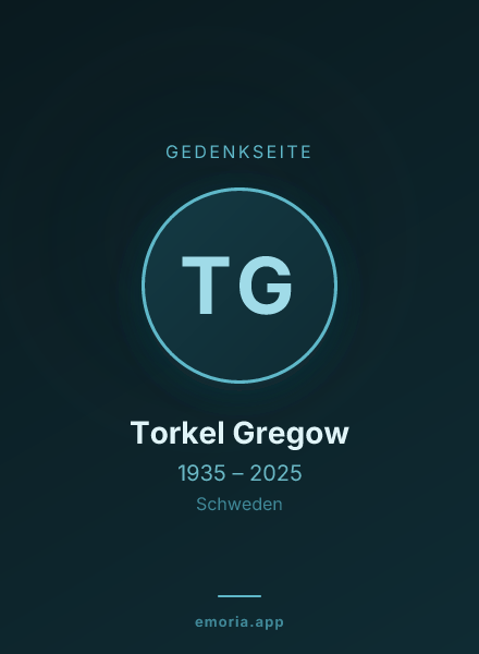 Gedenkportrait von Torkel Gregow