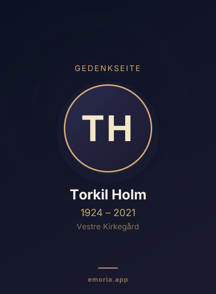 Gedenkportrait von Torkil Holm