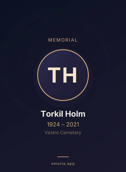 Memorial portrait of Torkil Holm