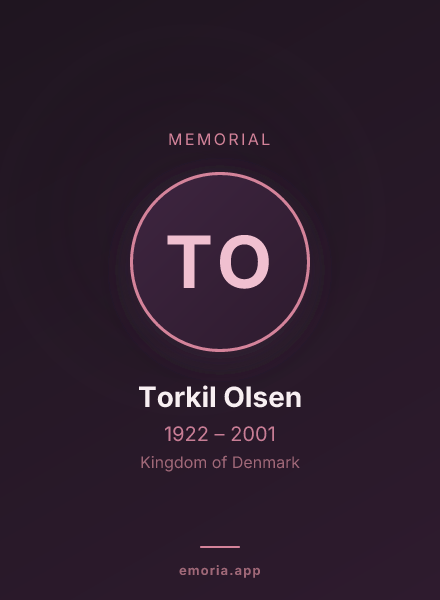 Memorial portrait of Torkil Olsen