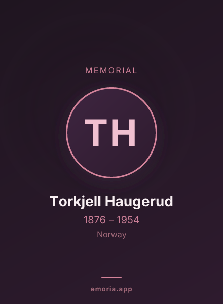 Memorial portrait of Torkjell Haugerud