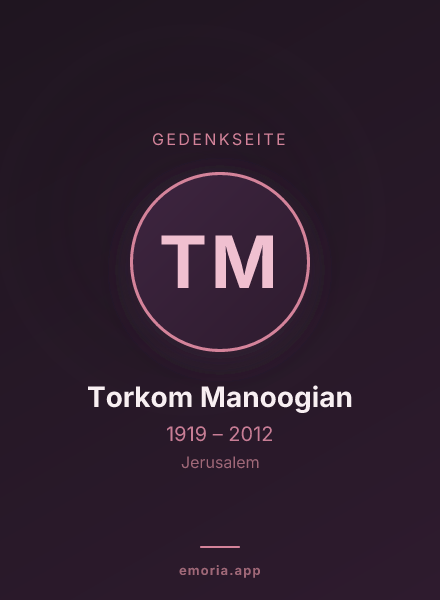 Gedenkportrait von Torkom Manoogian