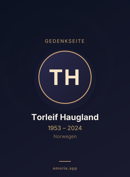 Gedenkportrait von Torleif Haugland