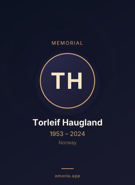 Memorial portrait of Torleif Haugland