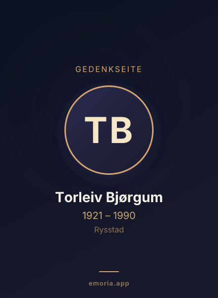 Gedenkportrait von Torleiv Bjørgum