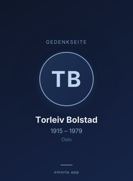 Gedenkportrait von Torleiv Bolstad