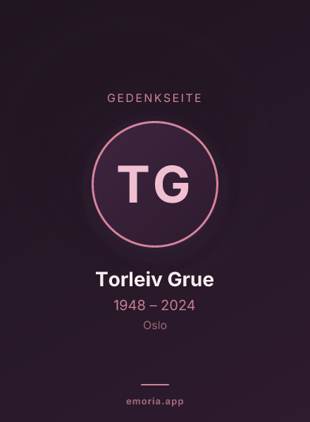 Gedenkportrait von Torleiv Grue