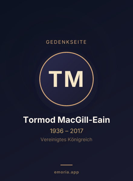 Gedenkportrait von Tormod MacGill-Eain
