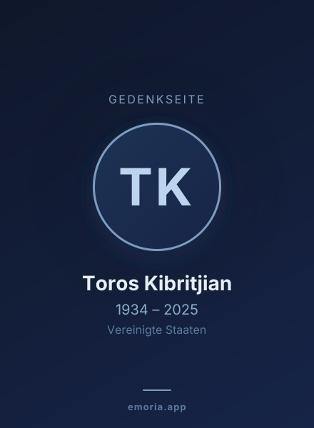 Gedenkportrait von Toros Kibritjian