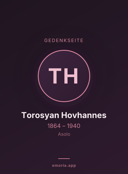 Gedenkportrait von Torosyan Hovhannes