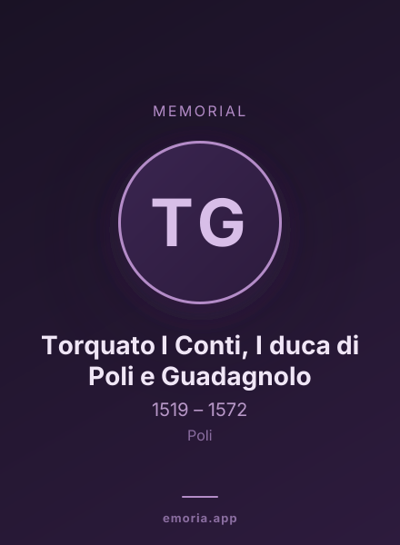 Memorial portrait of Torquato I Conti, I duca di Poli e Guadagnolo