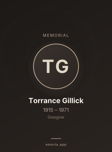 Memorial portrait of Torrance Gillick