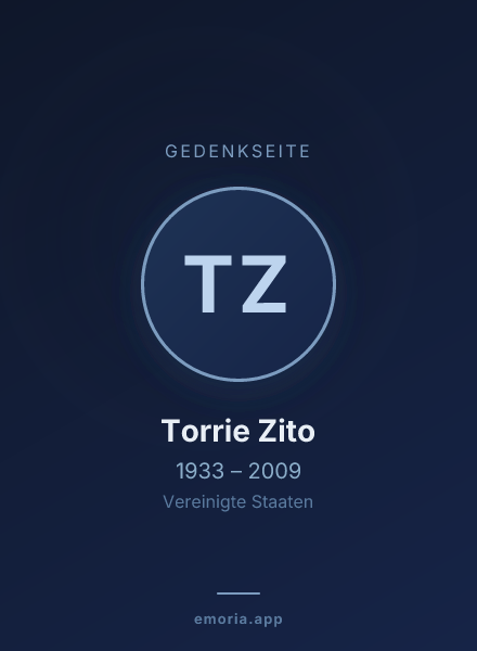 Gedenkportrait von Torrie Zito