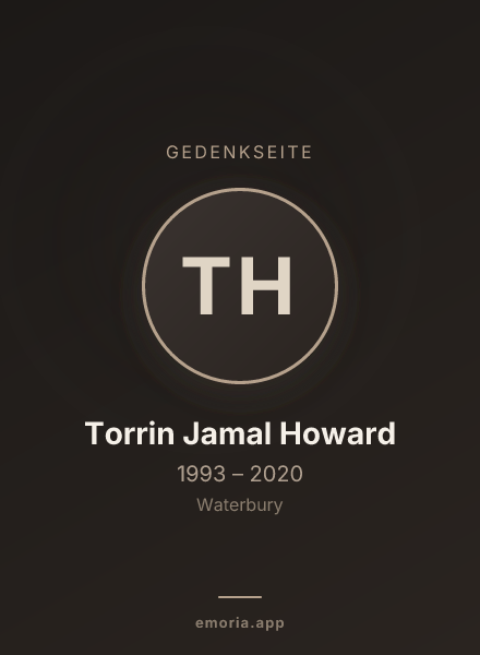 Gedenkportrait von Torrin Jamal Howard