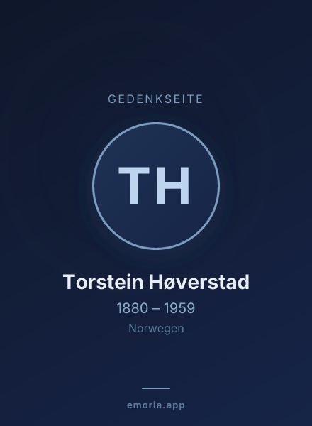Gedenkportrait von Torstein Høverstad