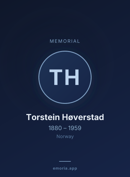 Memorial portrait of Torstein Høverstad