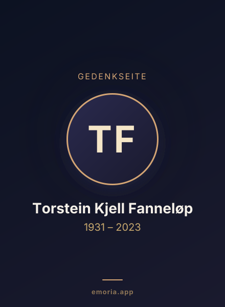 Gedenkportrait von Torstein Kjell Fanneløp