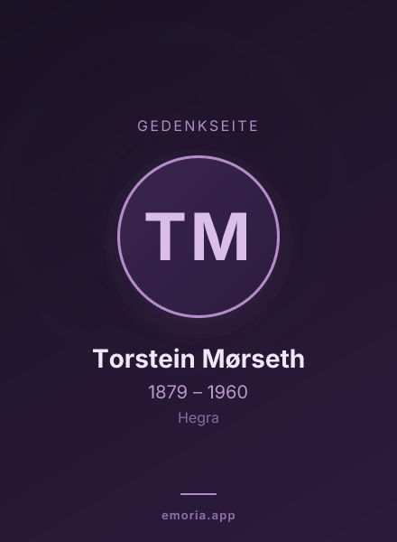 Gedenkportrait von Torstein Mørseth