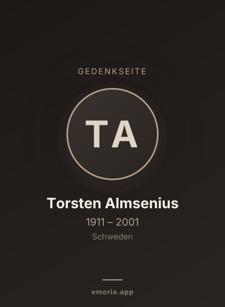 Gedenkportrait von Torsten Almsenius