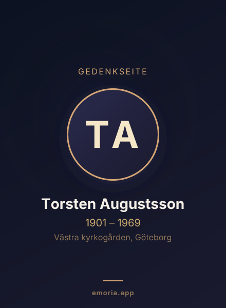 Gedenkportrait von Torsten Augustsson