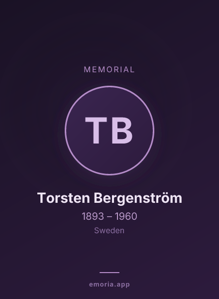 Memorial portrait of Torsten Bergenström