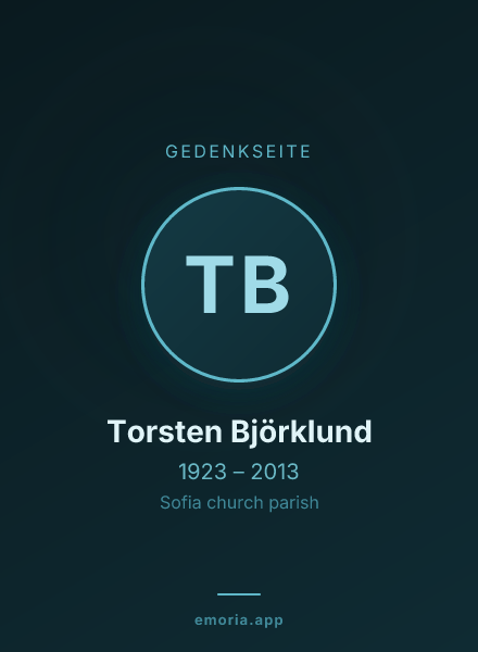 Gedenkportrait von Torsten Björklund