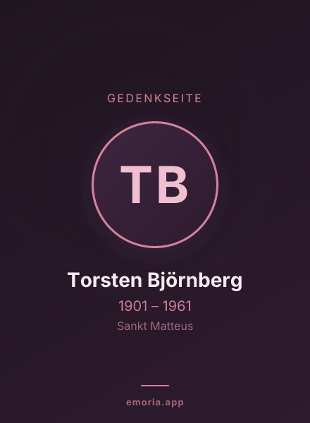 Gedenkportrait von Torsten Björnberg