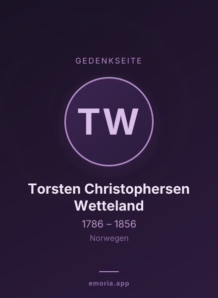 Gedenkportrait von Torsten Christophersen Wetteland
