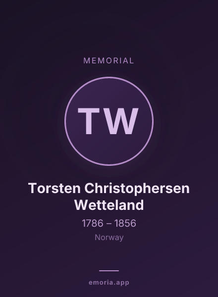 Memorial portrait of Torsten Christophersen Wetteland