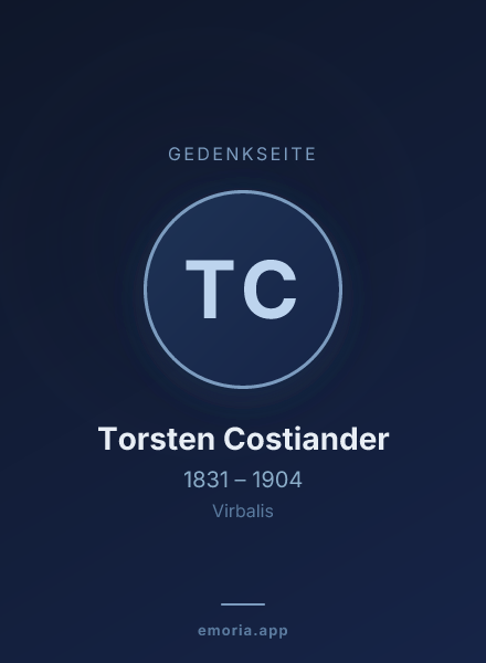 Gedenkportrait von Torsten Costiander