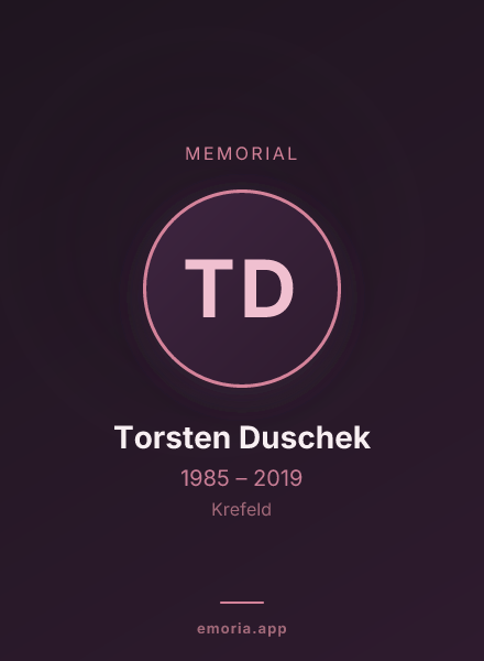 Memorial portrait of Torsten Duschek