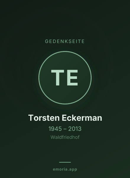 Gedenkportrait von Torsten Eckerman
