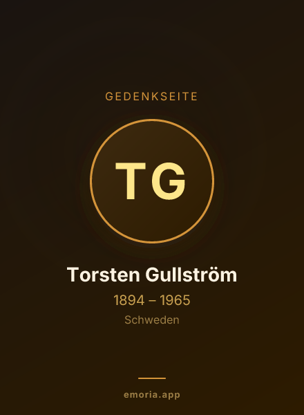 Gedenkportrait von Torsten Gullström