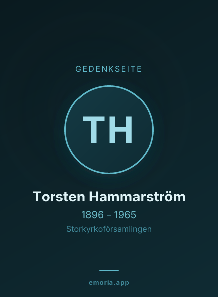 Gedenkportrait von Torsten Hammarström