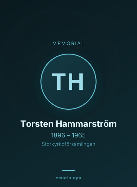 Memorial portrait of Torsten Hammarström