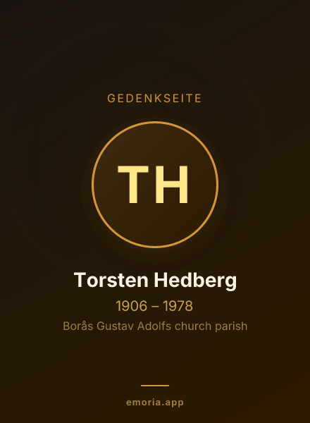 Gedenkportrait von Torsten Hedberg