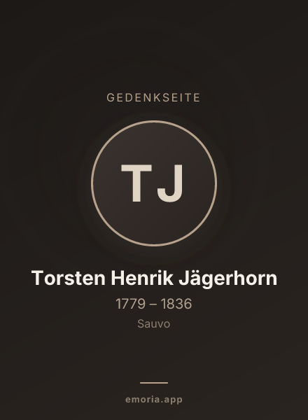 Gedenkportrait von Torsten Henrik Jägerhorn