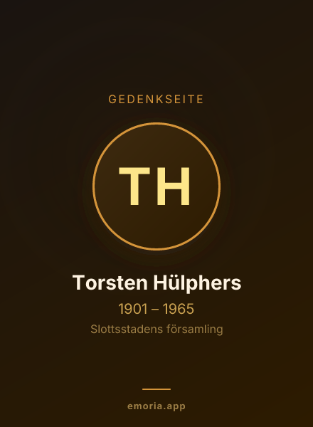 Gedenkportrait von Torsten Hülphers