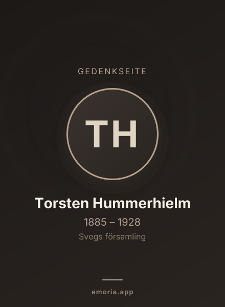 Gedenkportrait von Torsten Hummerhielm