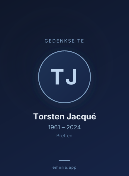 Gedenkportrait von Torsten Jacqué