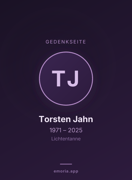 Gedenkportrait von Torsten Jahn